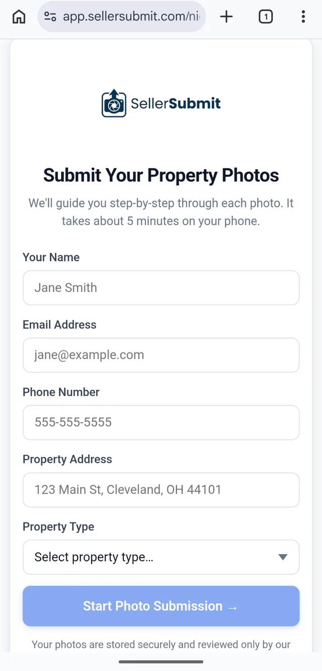 Seller intake form